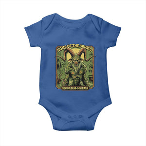 Grunch Road Monster Baby Onesie Home Of The Grunch Nola Louisiana TS11 Royal Blue Print Your Wear