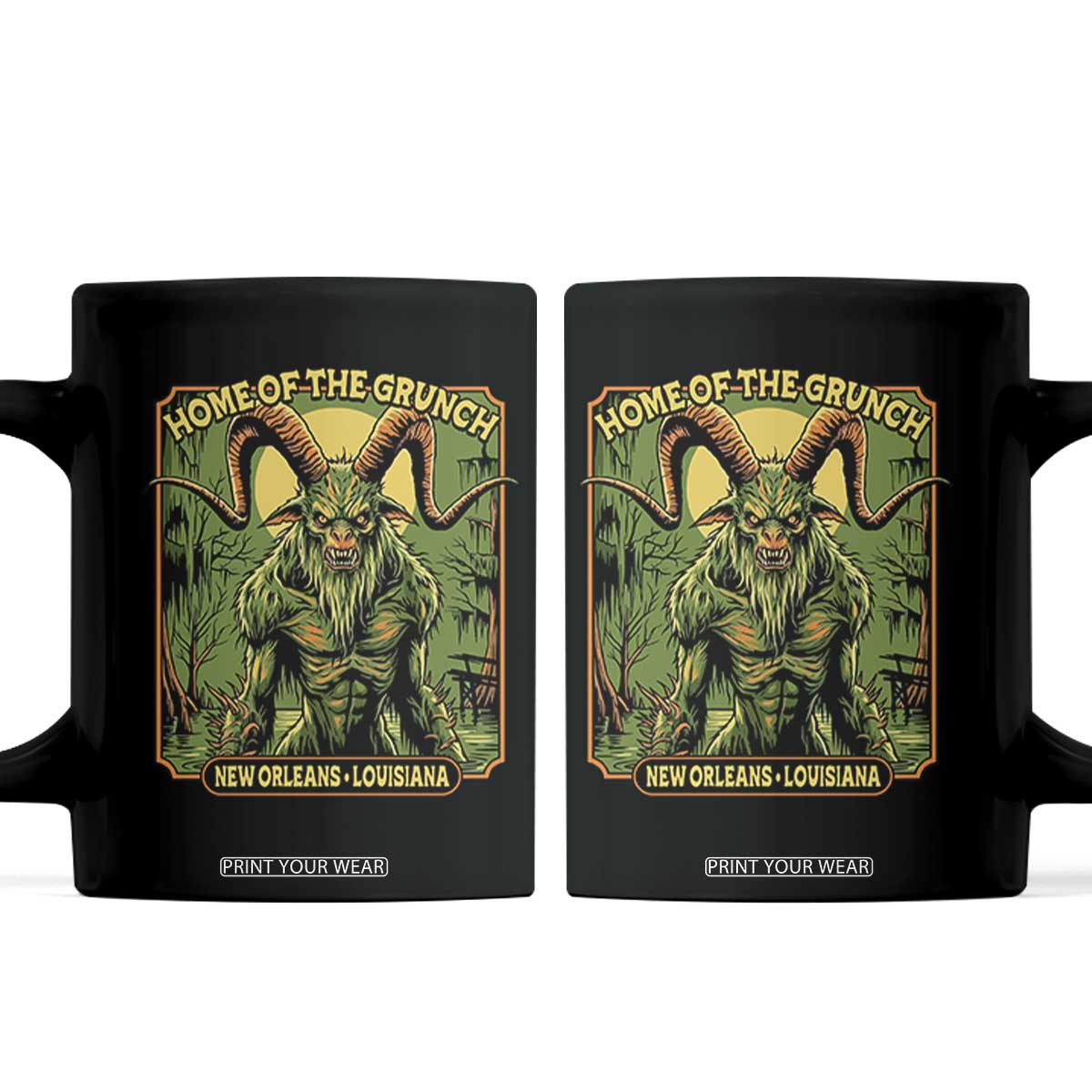 Grunch Road Monster Coffee Mug Home Of The Grunch Nola Louisiana TS11 Black Print Your Wear