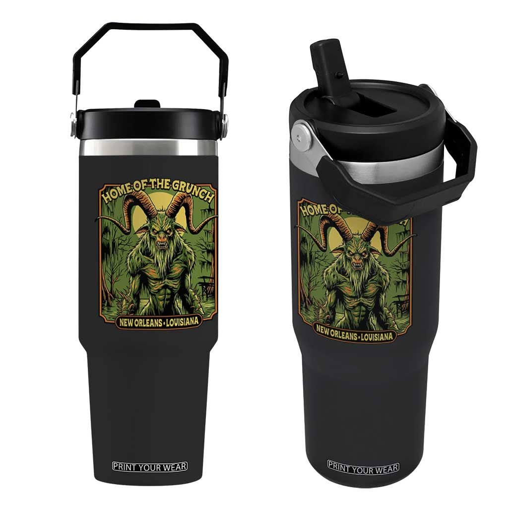 Grunch Road Monster Flip Straw Tumbler Home Of The Grunch Nola Louisiana TS11 One Size: 30 oz Black Print Your Wear