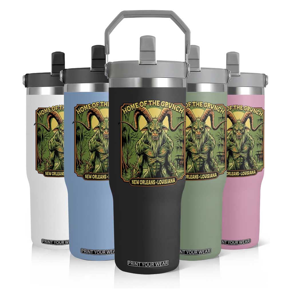 Grunch Road Monster Flip Straw Tumbler Home Of The Grunch Nola Louisiana TS11 Print Your Wear