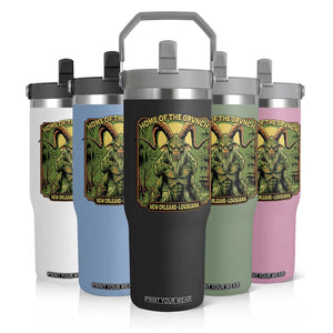 Grunch Road Monster Flip Straw Tumbler Home Of The Grunch Nola Louisiana TS11 Print Your Wear