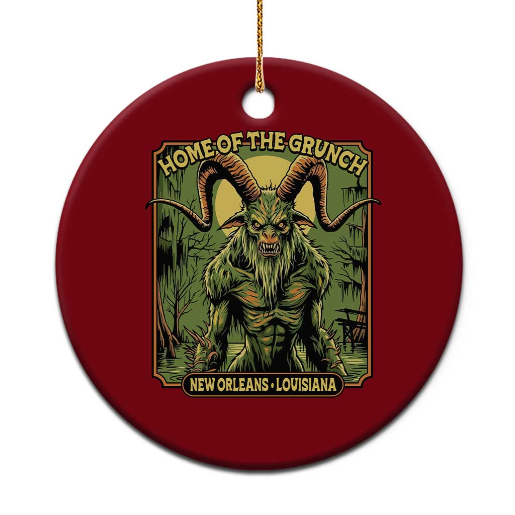 Grunch Road Monster Ceramic Ornament Home Of The Grunch Nola Louisiana TS11 1pc Red Print Your Wear