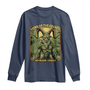 Grunch Road Monster Long Sleeve Shirt Home Of The Grunch Nola Louisiana TS11 Navy Print Your Wear