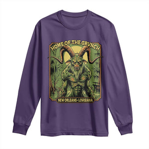 Grunch Road Monster Long Sleeve Shirt Home Of The Grunch Nola Louisiana TS11 Purple Print Your Wear