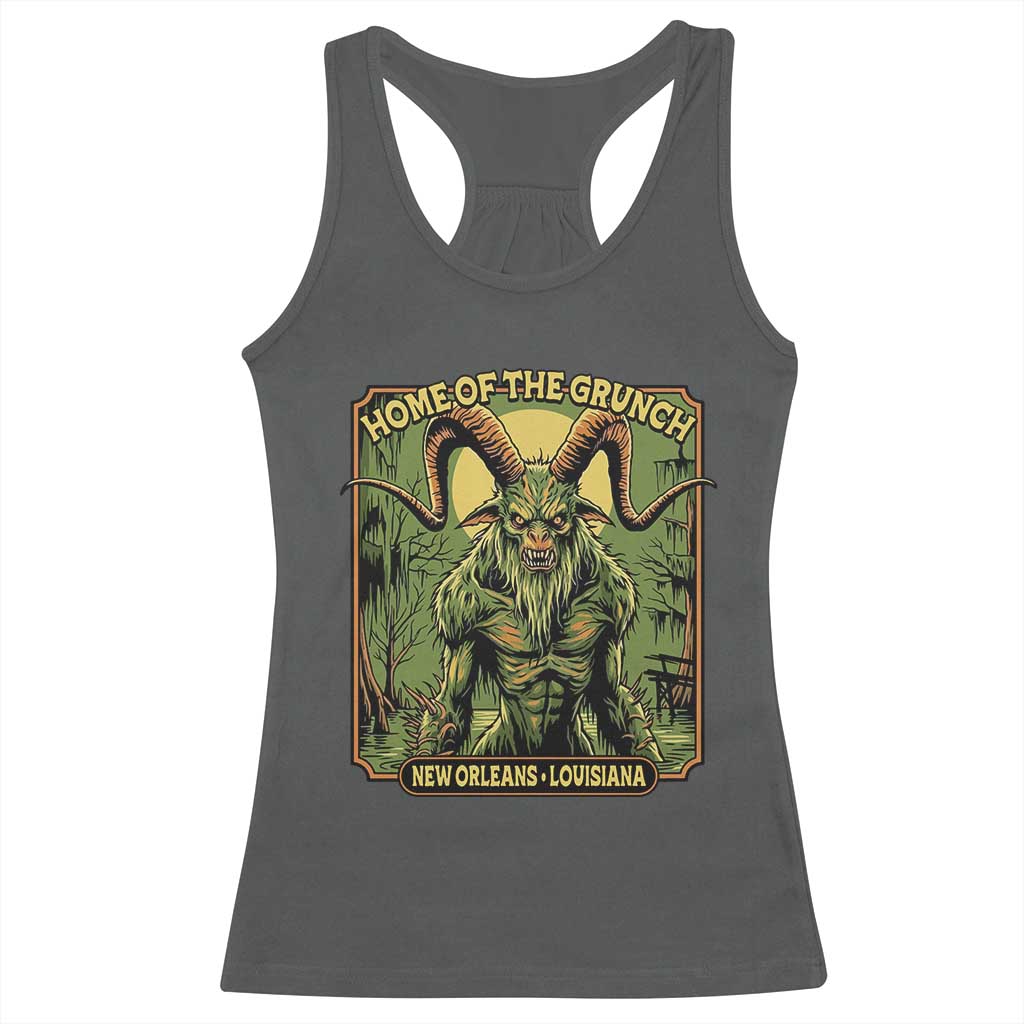 Grunch Road Monster Racerback Tank Top Home Of The Grunch Nola Louisiana TS11 Dark Heather Print Your Wear