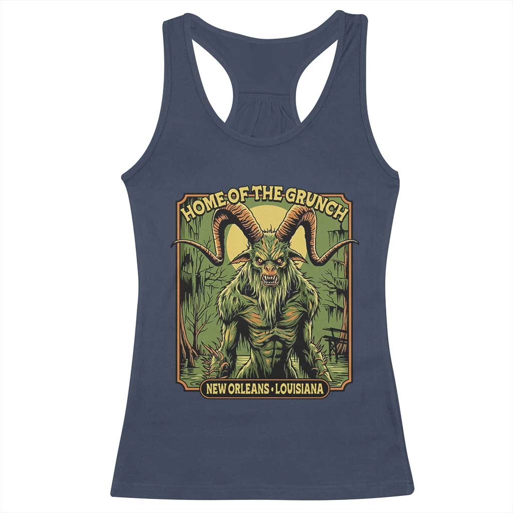 Grunch Road Monster Racerback Tank Top Home Of The Grunch Nola Louisiana TS11 Navy Print Your Wear