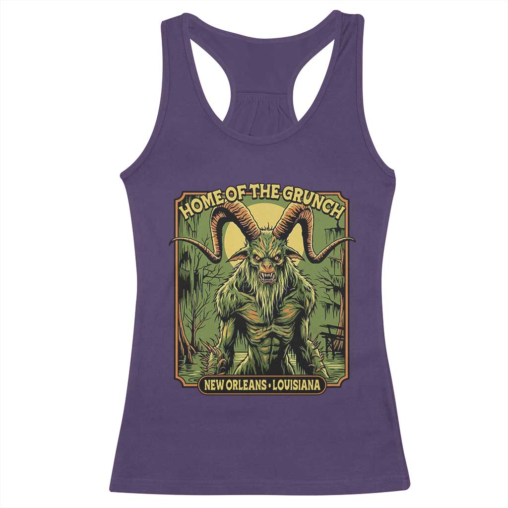 Grunch Road Monster Racerback Tank Top Home Of The Grunch Nola Louisiana TS11 Purple Print Your Wear