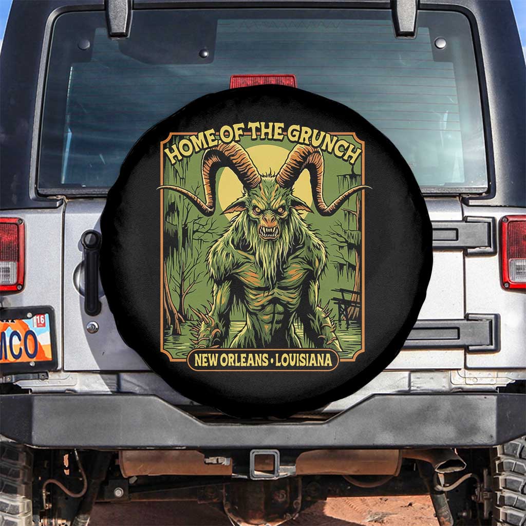 Grunch Road Monster Spare Tire Cover Home Of The Grunch Nola Louisiana TS11 No hole Black Print Your Wear