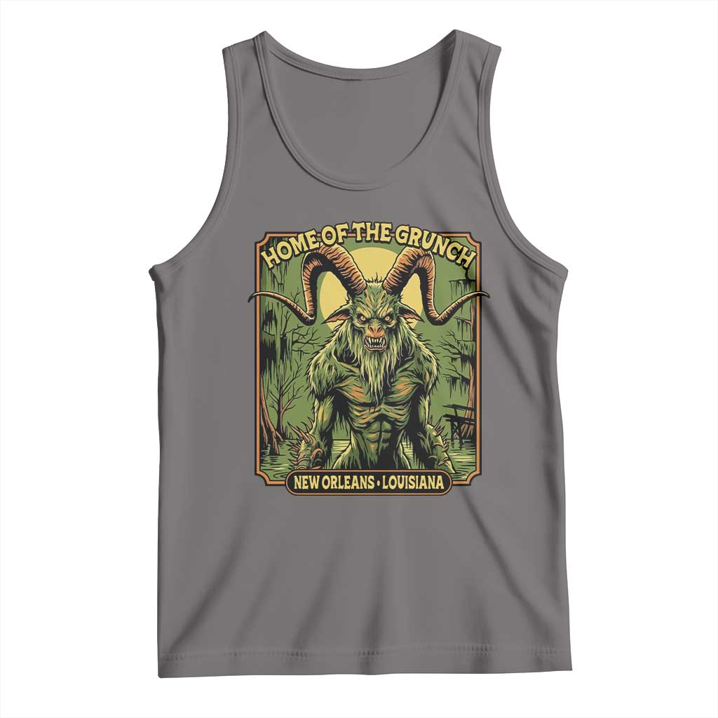 Grunch Road Monster Tank Top Home Of The Grunch Nola Louisiana TS11 Deep Heather Print Your Wear