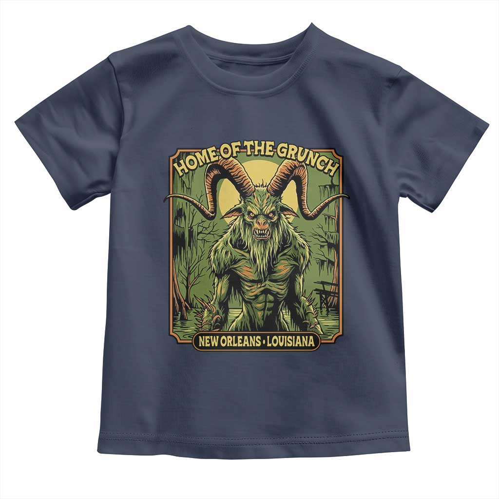 Grunch Road Monster Toddler T Shirt Home Of The Grunch Nola Louisiana TS11 Navy Print Your Wear