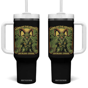 Grunch Road Monster Tumbler With Handle Home Of The Grunch Nola Louisiana TS11 One Size: 40 oz Black Print Your Wear