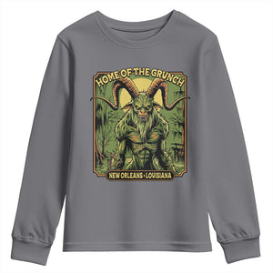 Grunch Road Monster Youth Sweatshirt Home Of The Grunch Nola Louisiana TS11 Charcoal Print Your Wear