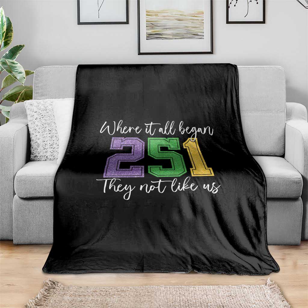 251 Mardi Gras Mobile Alabama Throw Blanket Where It All Began Fat Tuesday Carnival Glitter Print TS11 Print Your Wear