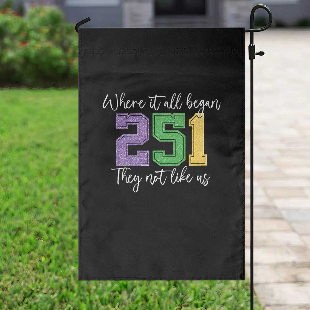 251 Mardi Gras Mobile Alabama Garden Flag Where It All Began Fat Tuesday Carnival Glitter Print TS11 Print Your Wear