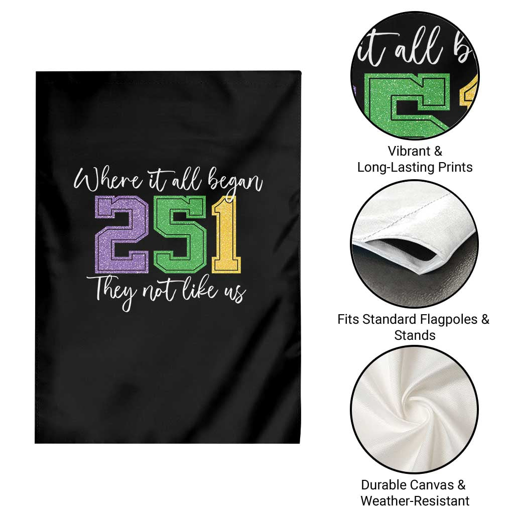 251 Mardi Gras Mobile Alabama Garden Flag Where It All Began Fat Tuesday Carnival Glitter Print TS11 Print Your Wear