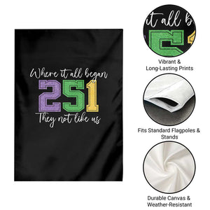 251 Mardi Gras Mobile Alabama Garden Flag Where It All Began Fat Tuesday Carnival Glitter Print TS11 Print Your Wear