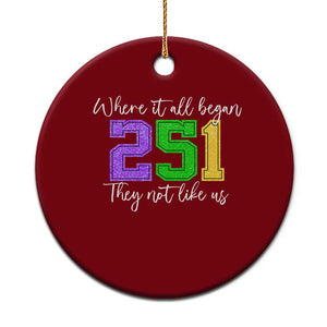 251 Mardi Gras Mobile Alabama Ceramic Ornament Where It All Began Fat Tuesday Carnival Glitter Print TS11 1pc Red Print Your Wear