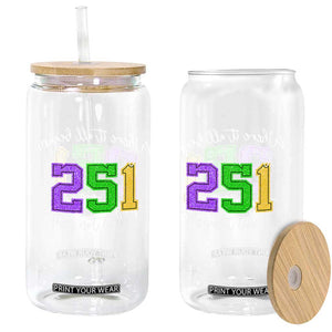 251 Mardi Gras Mobile Alabama Glass Can Where It All Began Fat Tuesday Carnival Glitter Print TS11 Print Your Wear