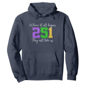 251 Mardi Gras Mobile Alabama Hoodie Where It All Began Fat Tuesday Carnival Glitter Print TS11 Navy Print Your Wear