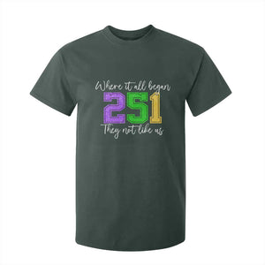 251 Mardi Gras Mobile Alabama T Shirt For Kid Where It All Began Fat Tuesday Carnival Glitter Print TS11 Dark Forest Green Print Your Wear