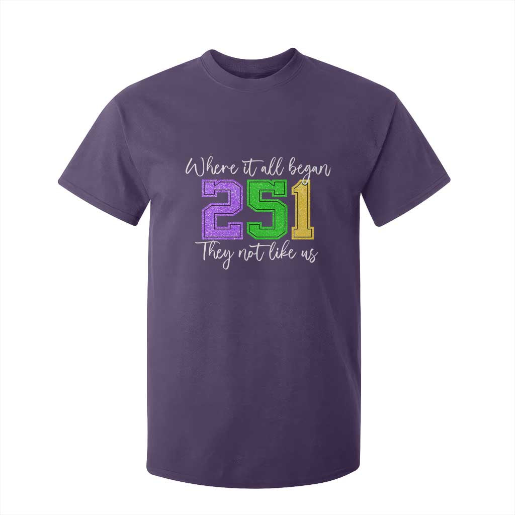 251 Mardi Gras Mobile Alabama T Shirt For Kid Where It All Began Fat Tuesday Carnival Glitter Print TS11 Purple Print Your Wear