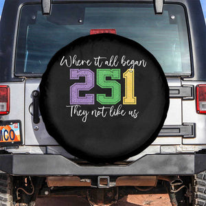 251 Mardi Gras Mobile Alabama Spare Tire Cover Where It All Began Fat Tuesday Carnival Glitter Print TS11 No hole Black Print Your Wear