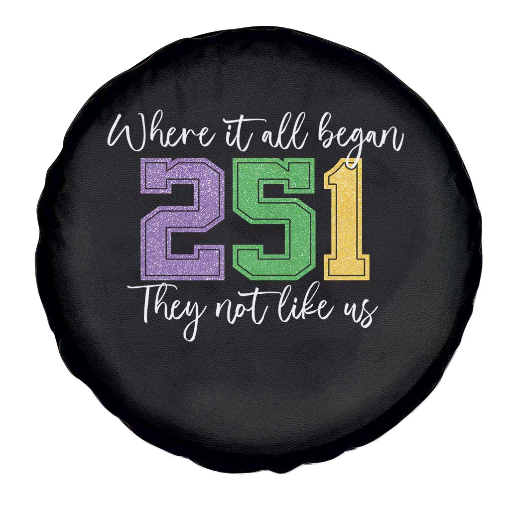 251 Mardi Gras Mobile Alabama Spare Tire Cover Where It All Began Fat Tuesday Carnival Glitter Print TS11 Print Your Wear