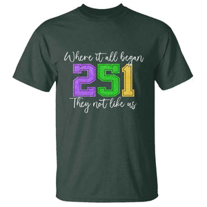 251 Mardi Gras Mobile Alabama T Shirt Where It All Began Fat Tuesday Carnival Glitter Print TS11 Dark Forest Green Print Your Wear