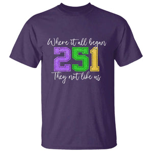 251 Mardi Gras Mobile Alabama T Shirt Where It All Began Fat Tuesday Carnival Glitter Print TS11 Purple Print Your Wear