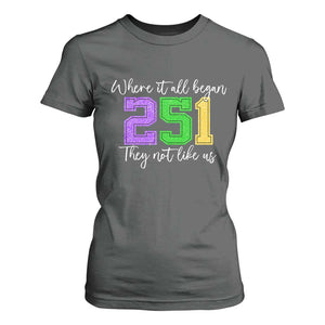 251 Mardi Gras Mobile Alabama T Shirt For Women Where It All Began Fat Tuesday Carnival Glitter Print TS11 Dark Heather Print Your Wear