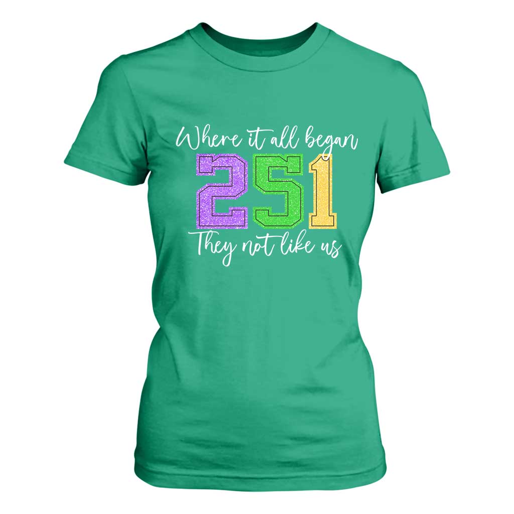 251 Mardi Gras Mobile Alabama T Shirt For Women Where It All Began Fat Tuesday Carnival Glitter Print TS11 Irish Green Print Your Wear