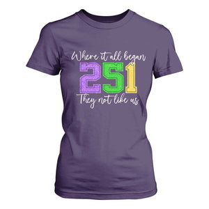 251 Mardi Gras Mobile Alabama T Shirt For Women Where It All Began Fat Tuesday Carnival Glitter Print TS11 Purple Print Your Wear