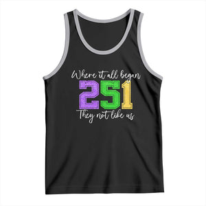 251 Mardi Gras Mobile Alabama Tank Top Where It All Began Fat Tuesday Carnival Glitter Print TS11 Black Athletic Heather Print Your Wear