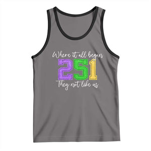 251 Mardi Gras Mobile Alabama Tank Top Where It All Began Fat Tuesday Carnival Glitter Print TS11 Deep Heather Black Print Your Wear