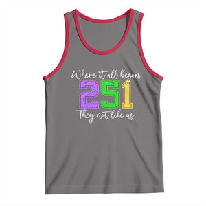 251 Mardi Gras Mobile Alabama Tank Top Where It All Began Fat Tuesday Carnival Glitter Print TS11 Deep Heather Red Print Your Wear