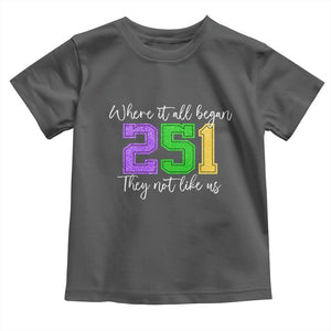 251 Mardi Gras Mobile Alabama Toddler T Shirt Where It All Began Fat Tuesday Carnival Glitter Print TS11 Dark Heather Print Your Wear