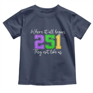 251 Mardi Gras Mobile Alabama Toddler T Shirt Where It All Began Fat Tuesday Carnival Glitter Print TS11 Navy Print Your Wear
