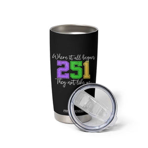 251 Mardi Gras Mobile Alabama Tumbler Cup Where It All Began Fat Tuesday Carnival Glitter Print TS11 Print Your Wear