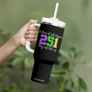 251 Mardi Gras Mobile Alabama Tumbler With Handle Where It All Began Fat Tuesday Carnival Glitter Print TS11 Print Your Wear