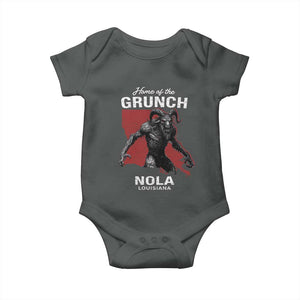 Home Of The Grunch Nola Louisiana Baby Onesie New Orleans Urban Legend TS11 Dark Heather Print Your Wear