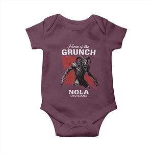Home Of The Grunch Nola Louisiana Baby Onesie New Orleans Urban Legend TS11 Maroon Print Your Wear