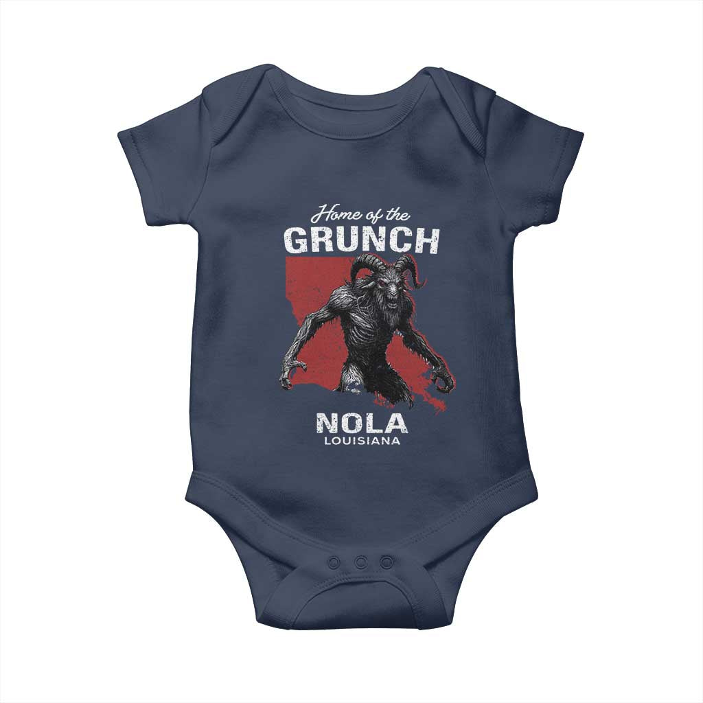 Home Of The Grunch Nola Louisiana Baby Onesie New Orleans Urban Legend TS11 Navy Print Your Wear