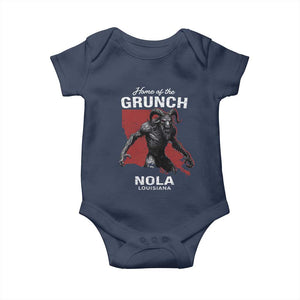 Home Of The Grunch Nola Louisiana Baby Onesie New Orleans Urban Legend TS11 Navy Print Your Wear