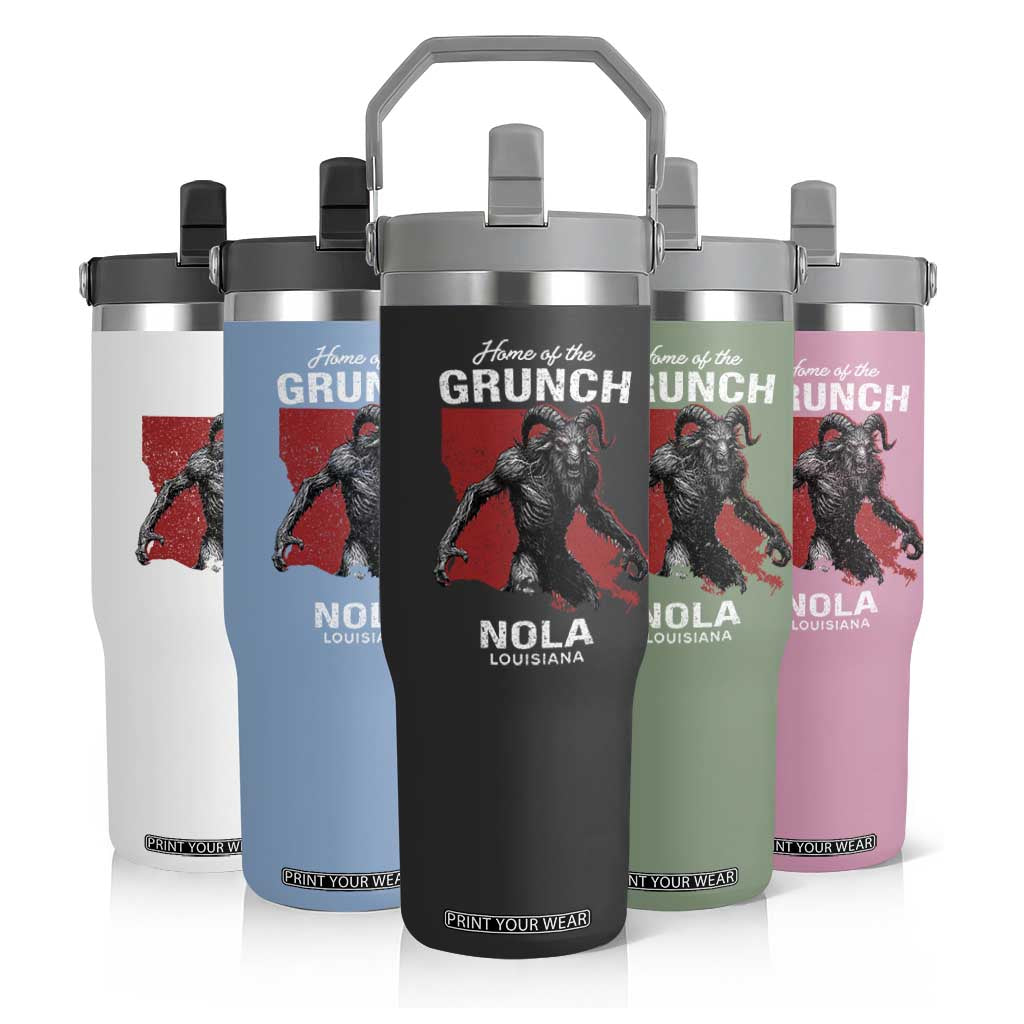 Home Of The Grunch Nola Louisiana Flip Straw Tumbler New Orleans Urban Legend TS11 Print Your Wear