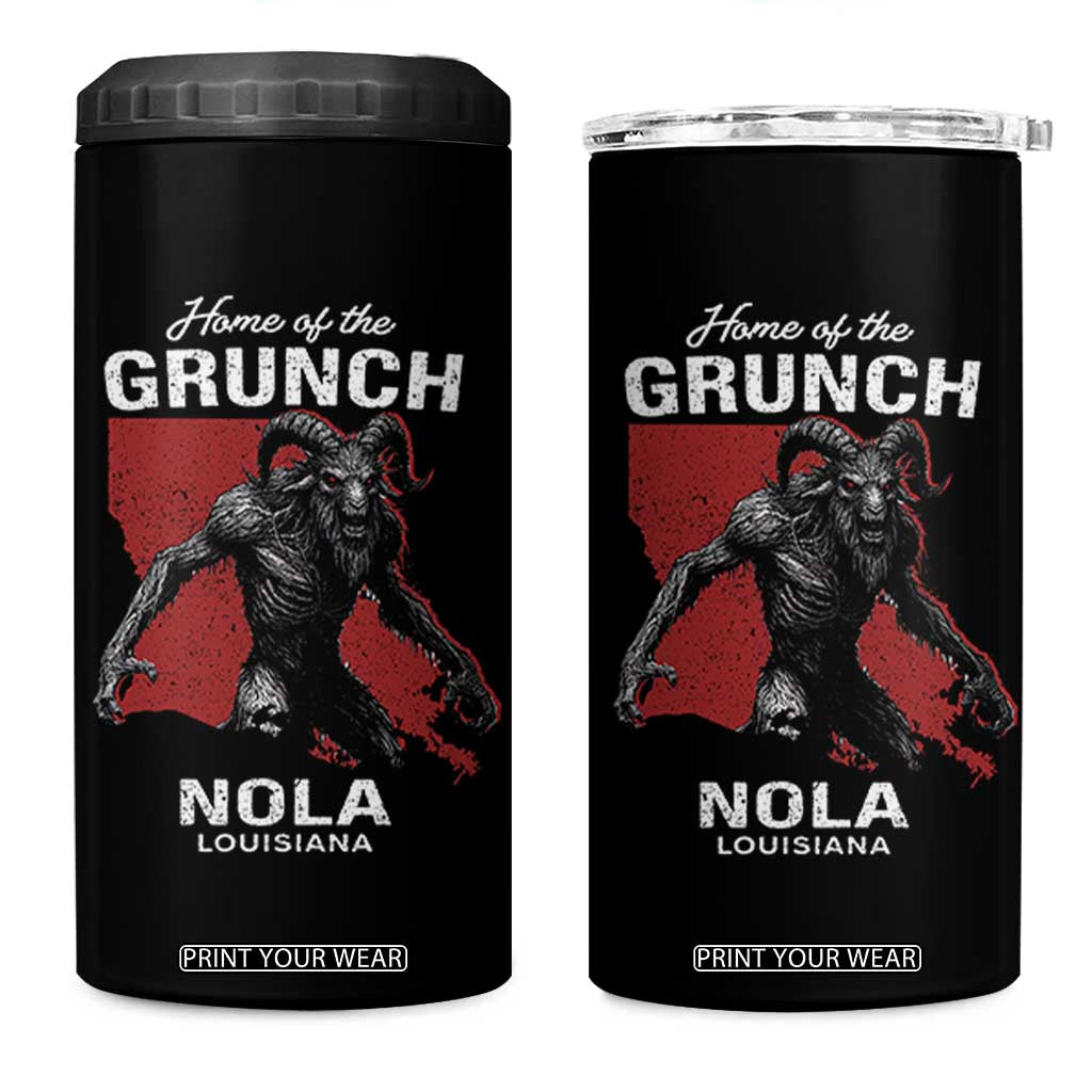 Home Of The Grunch Nola Louisiana 4 in 1 Can Cooler Tumbler New Orleans Urban Legend TS11 One Size: 16 oz Black Print Your Wear