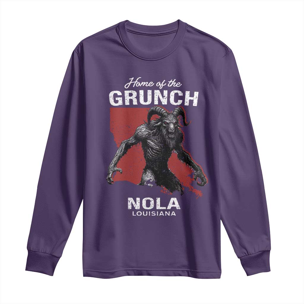 Home Of The Grunch Nola Louisiana Long Sleeve Shirt New Orleans Urban Legend TS11 Purple Print Your Wear