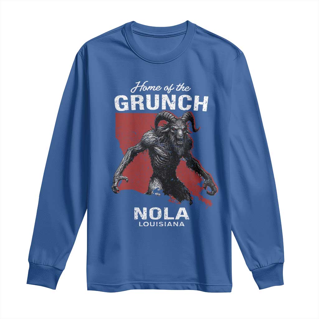 Home Of The Grunch Nola Louisiana Long Sleeve Shirt New Orleans Urban Legend TS11 Royal Blue Print Your Wear