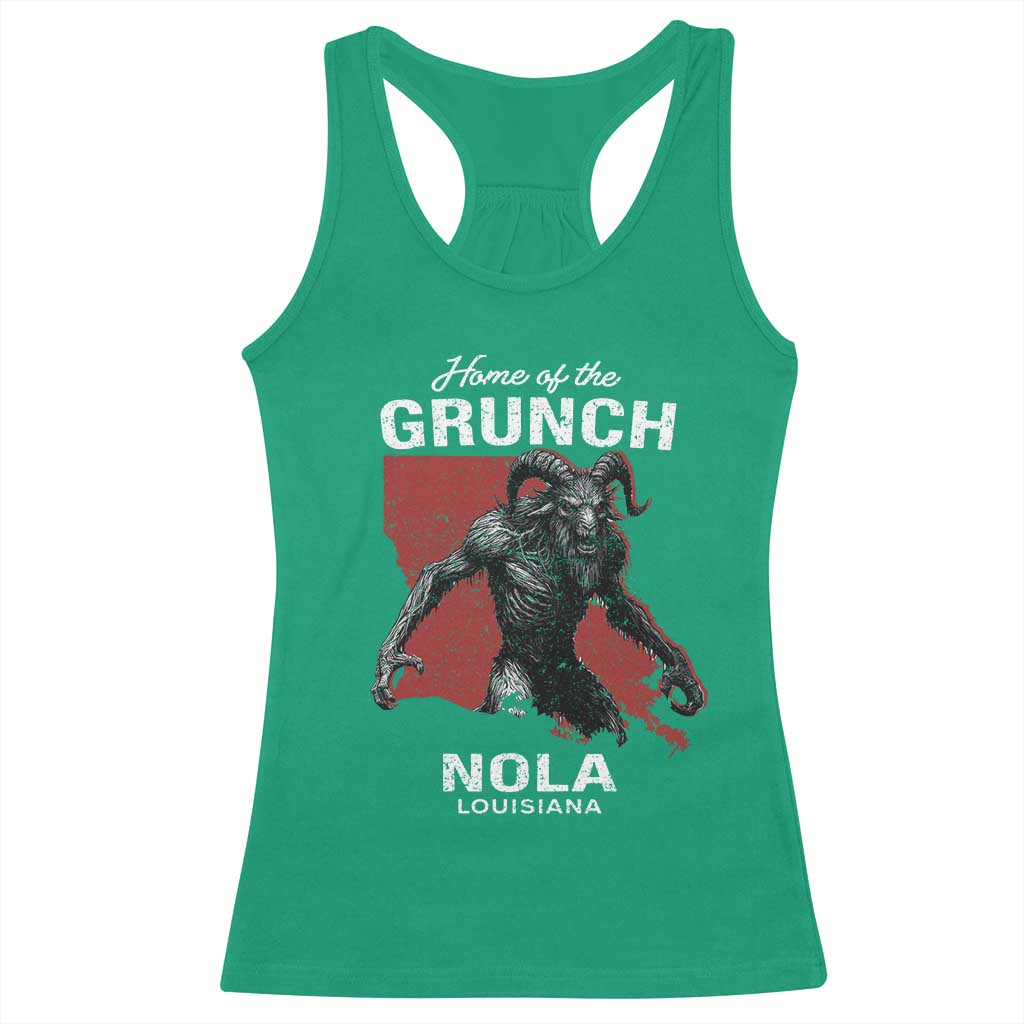 Home Of The Grunch Nola Louisiana Racerback Tank Top New Orleans Urban Legend TS11 Irish Green Print Your Wear