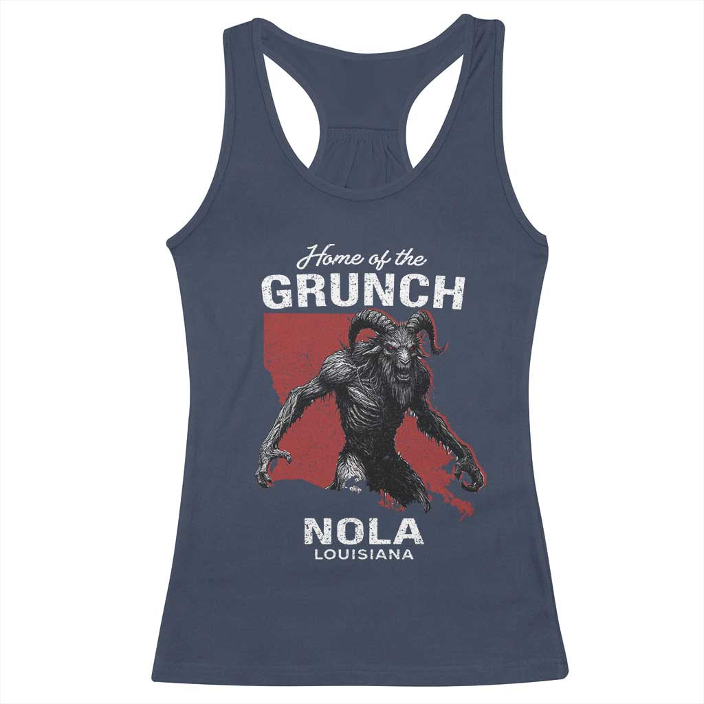 Home Of The Grunch Nola Louisiana Racerback Tank Top New Orleans Urban Legend TS11 Navy Print Your Wear