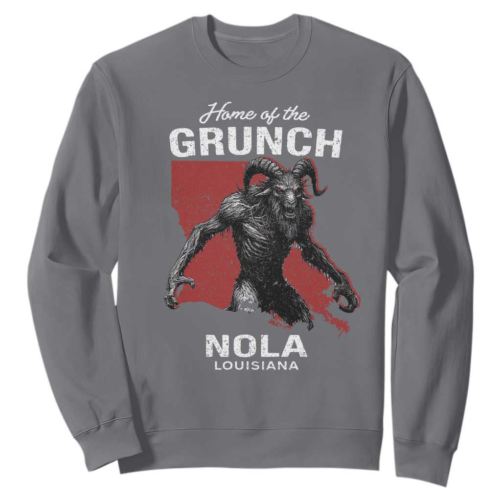 Home Of The Grunch Nola Louisiana Sweatshirt New Orleans Urban Legend TS11 Charcoal Print Your Wear